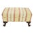 Upholstered Footstool With Carved Mahogany Cabriole Legs C1920 For Sale - Image 4 of 10