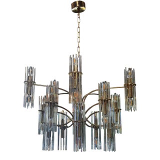 Mid-Century Italian Chandelier by Gaetano Sciolari 1970s, Unmarked For Sale