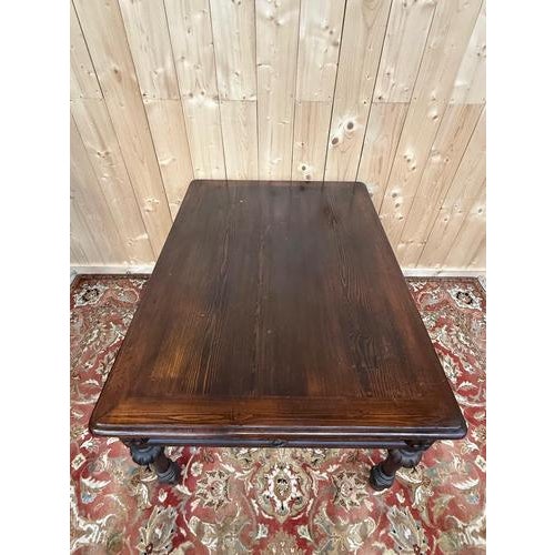 Large Louis XIII Style Center Table in Fir For Sale - Image 9 of 10