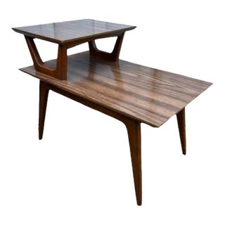 Mid 20th Century Mid Century Walnut Step End - Side Table For Sale