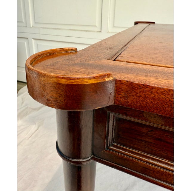 1967 Drexel Et Cetera Flip Top Faux Bamboo Game Table For Sale - Image 10 of 12