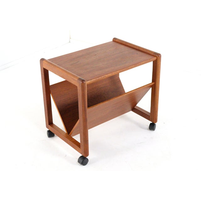 Brown Lectuurbak Serving Bar Cart by Aksel Kjersgaard for Odder, 1960s For Sale - Image 8 of 8