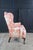 Late 20th Century Ethan Allen Queen Anne 20-7517 Floral Upholstered Sussex Wingback Armchair For Sale - Image 9 of 14