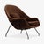Brown Eero Saarinen Womb Chair & Ottoman in Chocolate Brown Mohair & Black Frame by Knoll For Sale - Image 8 of 12