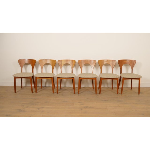 Teak Peter Dining Chairs by Niels Koefoed for Koefoeds Hornslet, Set of 6 For Sale - Image 16 of 16