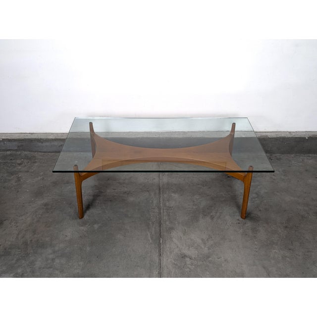 Vintage Mid Century Sculptural Teak Coffee Table by Sven Ellekaer for Christian Linneberg, c1960s This stunning Danish...