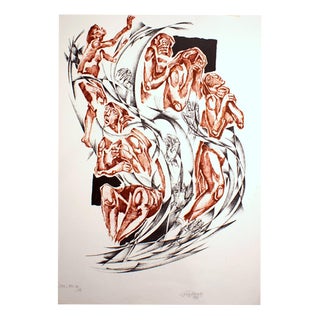 Giorgio Michetti, Nude The Air, 1973, Lithograph For Sale
