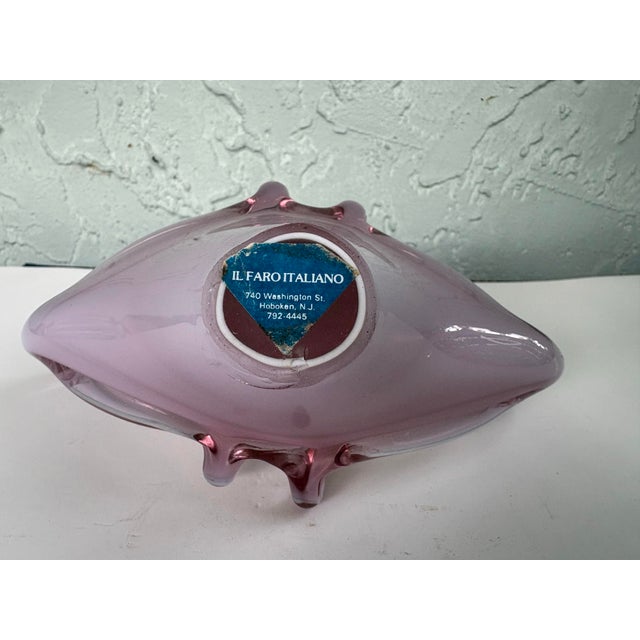 Mid-Century Italian Sommerso Art Glass Centerpiece Bowl Attributed to Murano For Sale In Orlando - Image 6 of 10