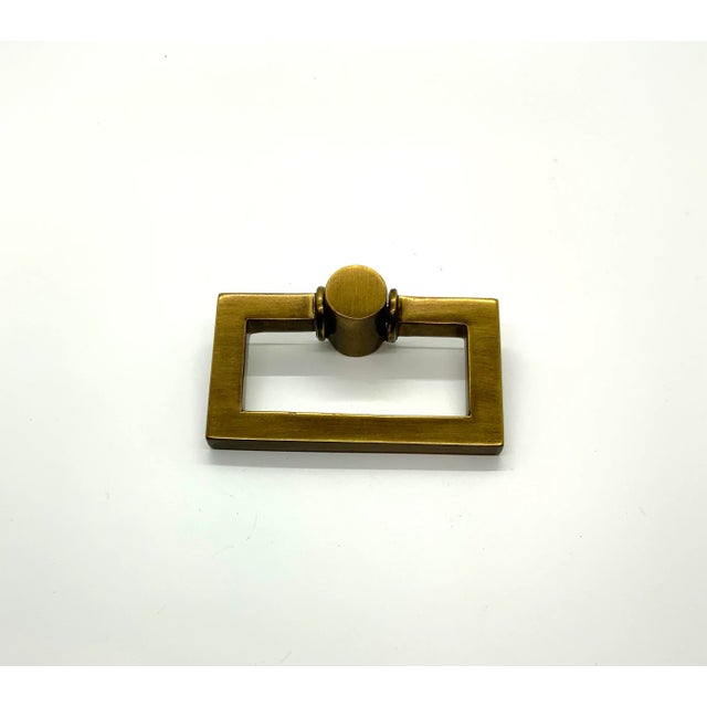 Baker Furniture Company Baker Modern Rectangle Pull in Antique Brass For Sale - Image 4 of 4