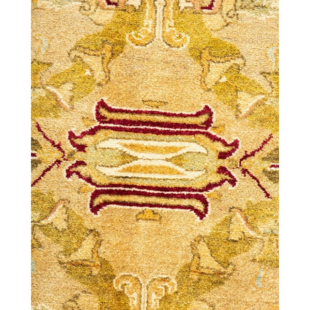 Traditional Mogul, One-of-a-Kind Hand-Knotted Area Rug in Yellow, 8' 3" x 10' 4" For Sale - Image 3 of 8