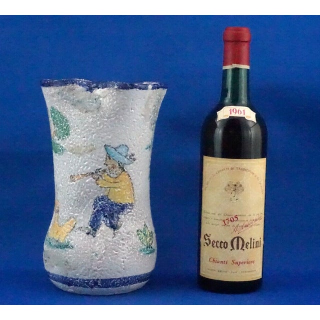 Acid-Treated Majolica Ceramic Vase from Vincenzo Procida, Vietri, Italy, 1920s For Sale - Image 9 of 18