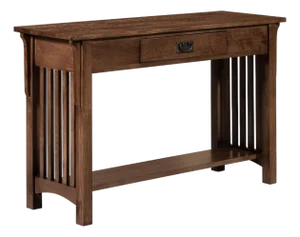 Mission 1 Drawer Crofter Style Console Table - Walnut Stain