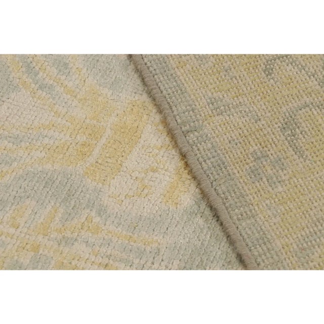 Blue Rug & Kilim’s Oushak Style Rug in Blue and Gold With Floral Patterns For Sale - Image 8 of 8