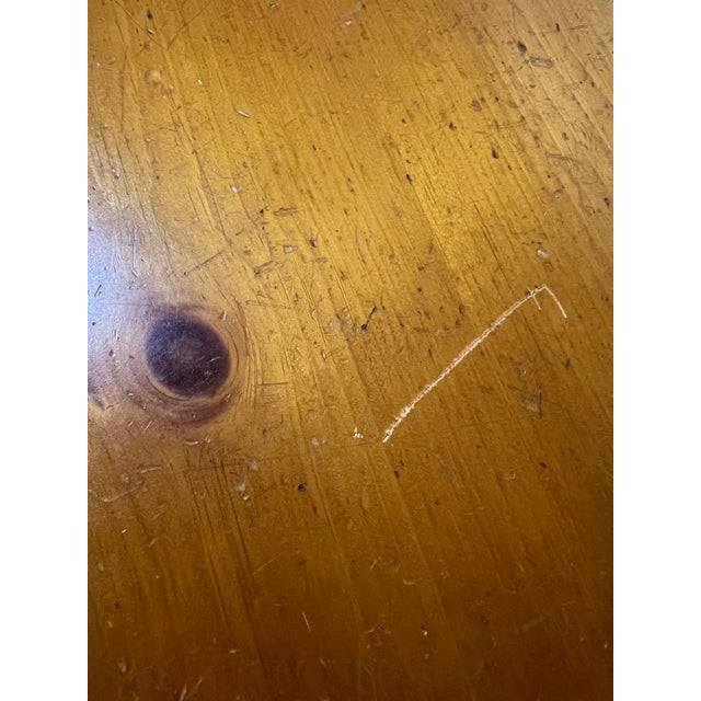 Vintage 1991 Solid Pine Farmhouse Coffee Table For Sale - Image 9 of 9