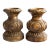Vintage Italian Gilt Pillar Candle Holders Candlesticks - A Pair For Sale