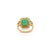 Blue 6.53 Carat Emerald Sapphire & Diamond 14k Gold Vintage Statement Ring Size 5 For Sale - Image 8 of 15