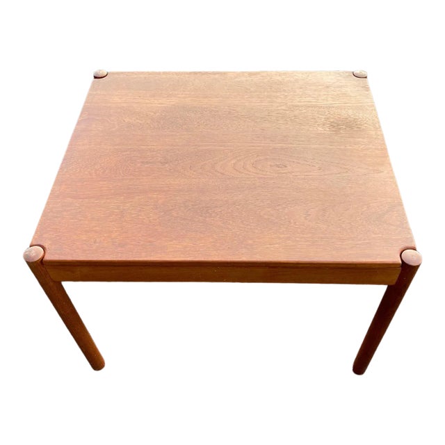 Vintage Mid-Century Modern Danish Teak Flip Top Side Table For Sale