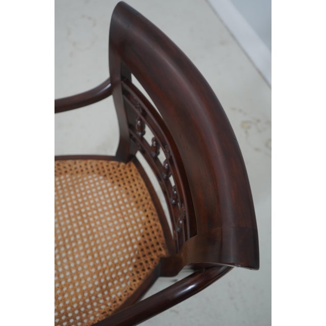 Pair of Caribbean Mahogany Armchairs With Cane Seats For Sale - Image 16 of 18