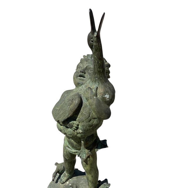 Metal Antique Italian Bronze Fountain For Sale - Image 7 of 10