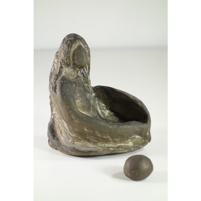 "Woman birds" Bronze sculpture Italy, 1970 Unknown artist Excellent condition