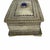 French Country Vintage Silverplate Trinket Box With Blue Oval Center Stone For Sale - Image 3 of 6