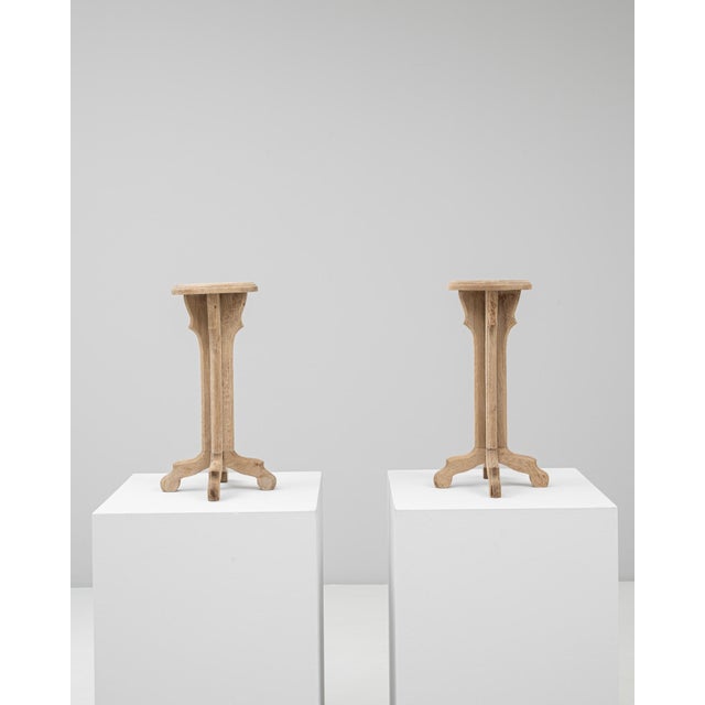 20th Century French Oak Pedestals - A Pair For Sale - Image 10 of 18