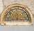 19th Century Victorian Era Architectural Salvaged Stained Glass Panel Transom Fanlight Window in Original Arched Wooden Frame For Sale - Image 11 of 13