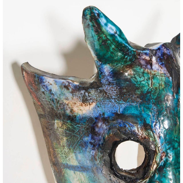 Brutalist Henrik Allert Horse Head Wall Sculpture Sweden, 1995c. For Sale - Image 3 of 7