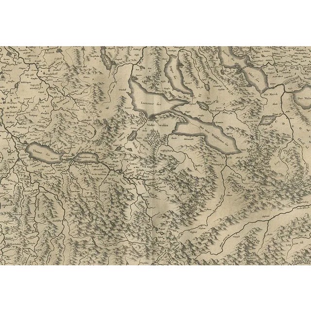 Antique Map of the Region of Aargau by Janssonius, 1657 For Sale - Image 3 of 8