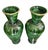 Moroccan Pair of Massive 38" Hand-Glazed Emerald Green Moroccan Terracotta Vases For Sale - Image 3 of 9