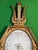 French Antique French Charles X Giltwood Lyre Barometer and Thermometer, Binda, Verdun For Sale - Image 3 of 6