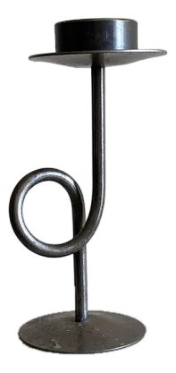 French Modern Candleholder in Steel, 1950s