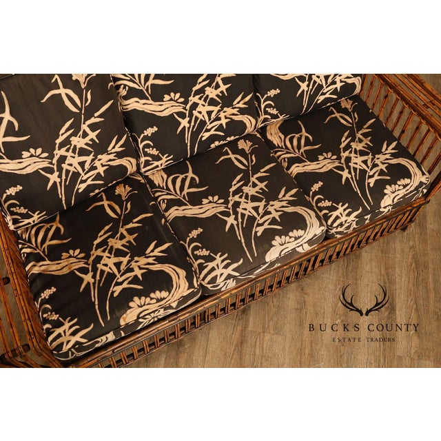 Antique Split Reed Rattan Sofa For Sale - Image 18 of 18
