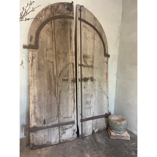 Wood 18th Century French Aubenas Castle Doors For Sale - Image 7 of 8