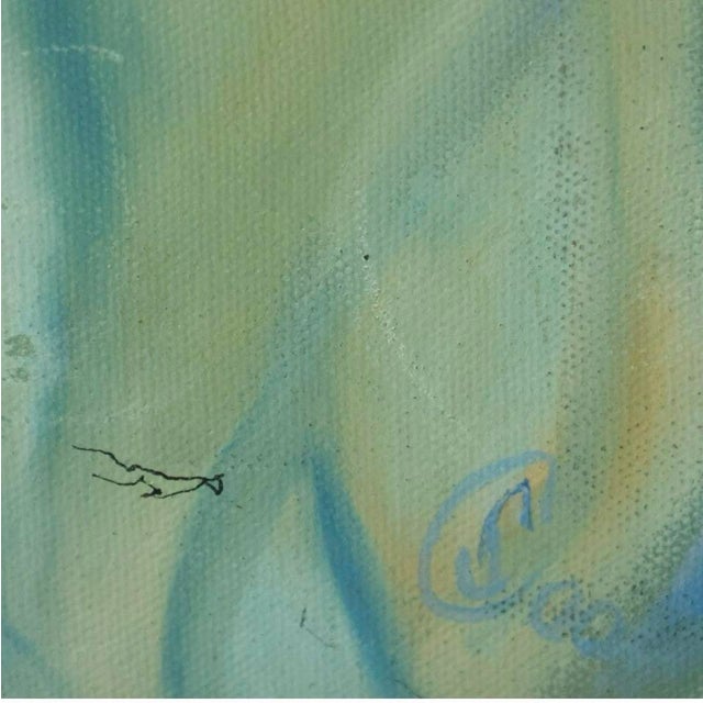 Beautiful Ethereal Oil on Canvas. Abstract Still Life Titled "Budding Flowers". Signed S. Canvas Measures 28 x 22. Frame...