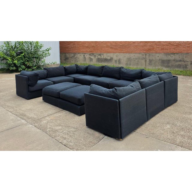 1970s pit sectional sofa by Kroehler. Dubbed the Galaxy Pit or Playpen sectional, this sectional is versatile and can be...