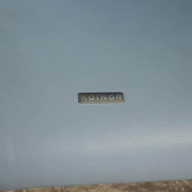 Blue Three-Seater Sofa in Leather from Koinor Rossini For Sale - Image 8 of 13