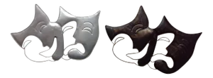 Artisan House Metal Wall Art Drama Masks - A Pair