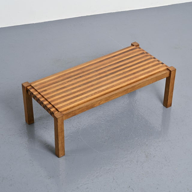 Wood Graphic Two-Tone Wood Coffee Table, 1960 For Sale - Image 7 of 13