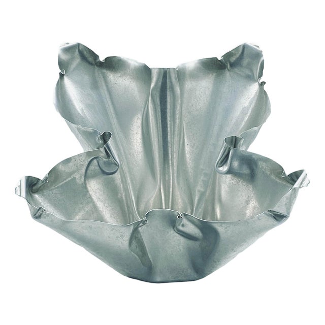 Brutalist Sheet Metal Centerpiece by Lino Sabattini, Italy, 1970s For Sale