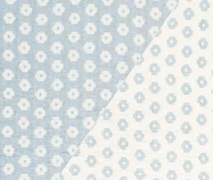 Schumacher Timur Weave Fabric in Sky