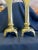 Art Deco Style Brass Chenets For Sale - Image 4 of 8