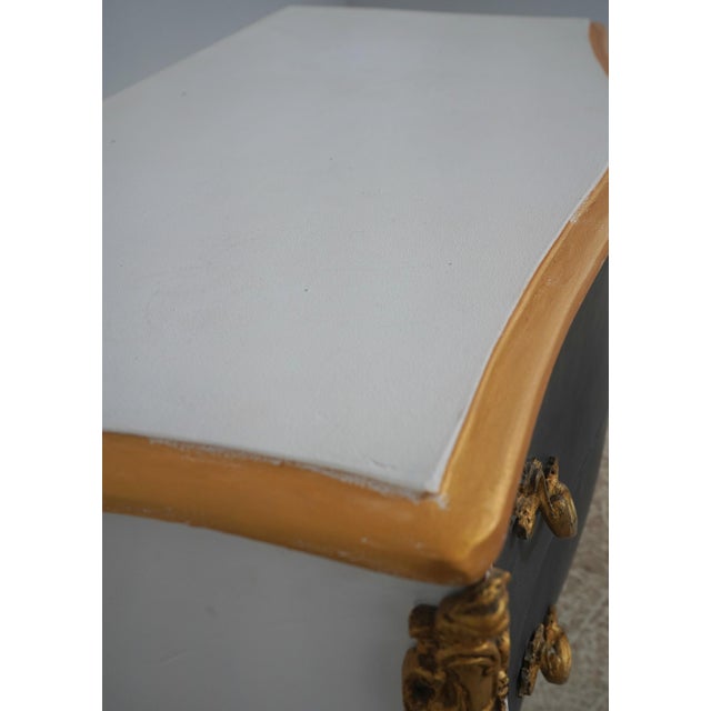 White Pair of French Louis XV Style Painted Commode Chests For Sale - Image 8 of 18