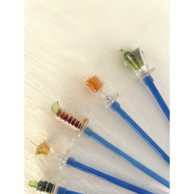 1980s Tropical Drink Themed Swizzle Sticks, Set of 6 For Sale - Image 4 of 4