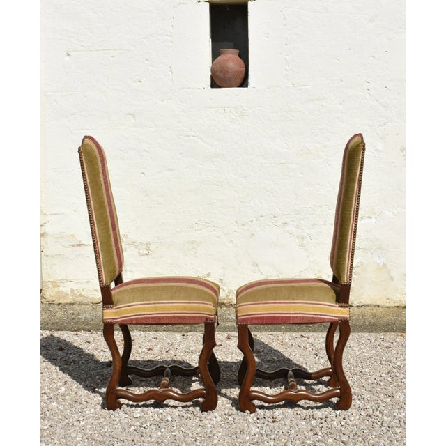 French Louis XIII Style Os de Mouton Dining Chairs in Oak, 1920s, Set of 6 For Sale - Image 10 of 16