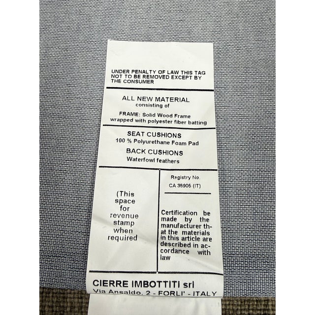 Cierre Imbottiti for Armani Casa Otello Sofa For Sale - Image 10 of 12