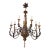 Iron & Wood Chandelier For Sale