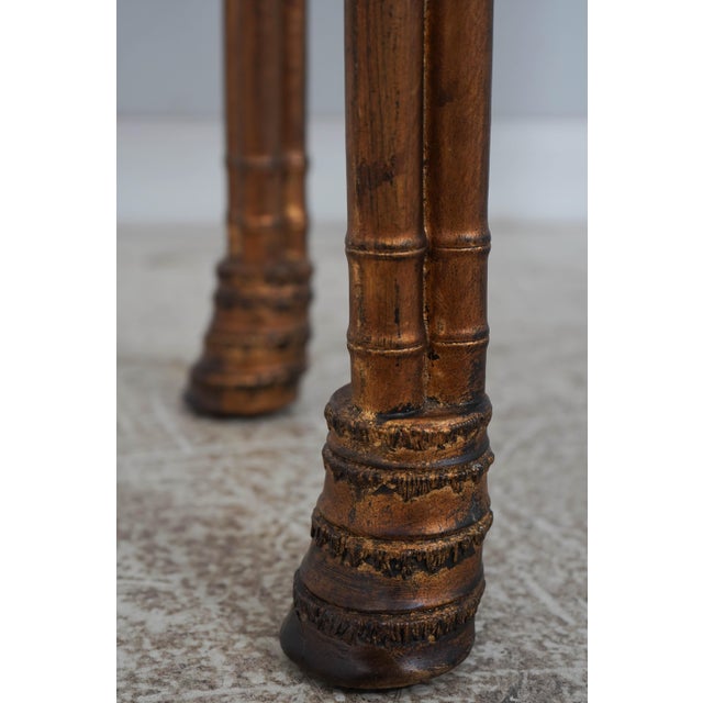Ornamental & Decorative Materials Paint Decorated Faux Bamboo Floral Painted Occasional Table For Sale - Image 7 of 13