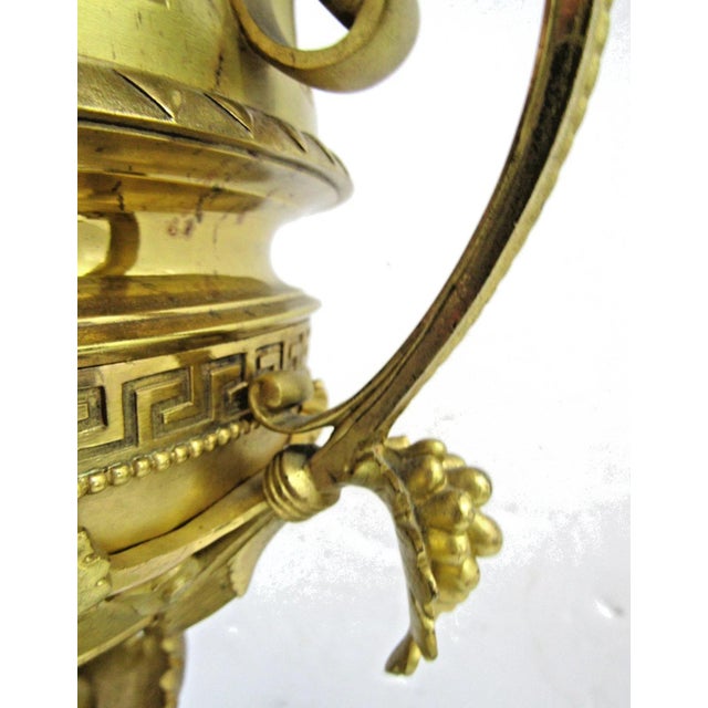 French Empire Gilt Bronze Brûle-Parfum Onyx Columnar Mantle Clock, Early 19th C. For Sale - Image 16 of 16