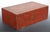 Antique early 19th century Chinese export scarlet red lacquer & gilt wood storage box with hinged lid. Rectangular shape...